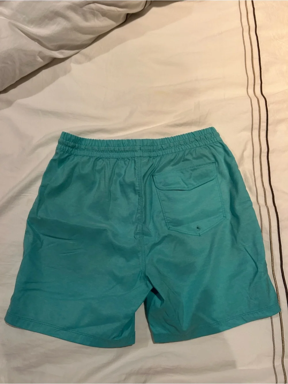 Hurley Men's Teal Aquamarine Swim Trunks with Black Drawstring